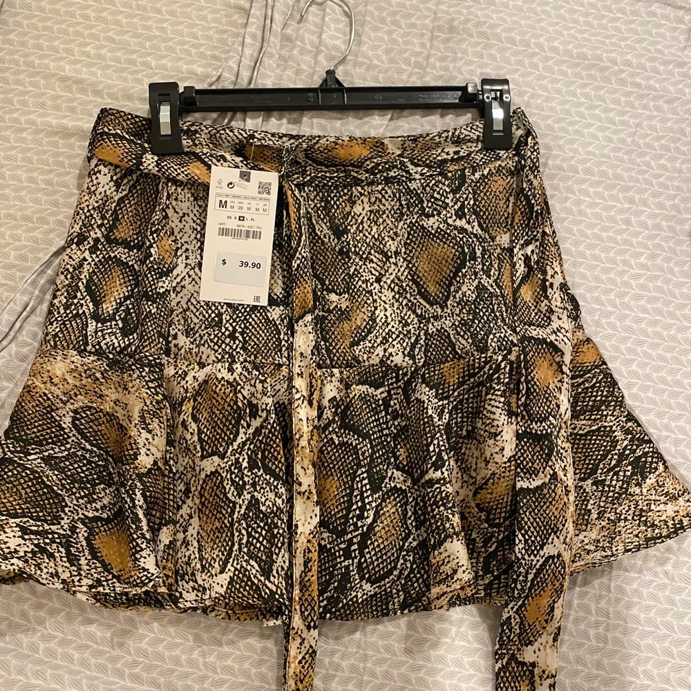 Zara Snake Print Skort